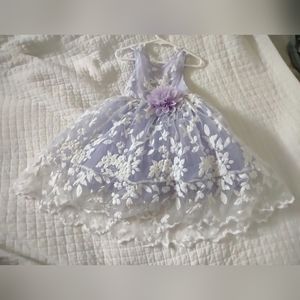 Light purple dress with flower embroidery 5T